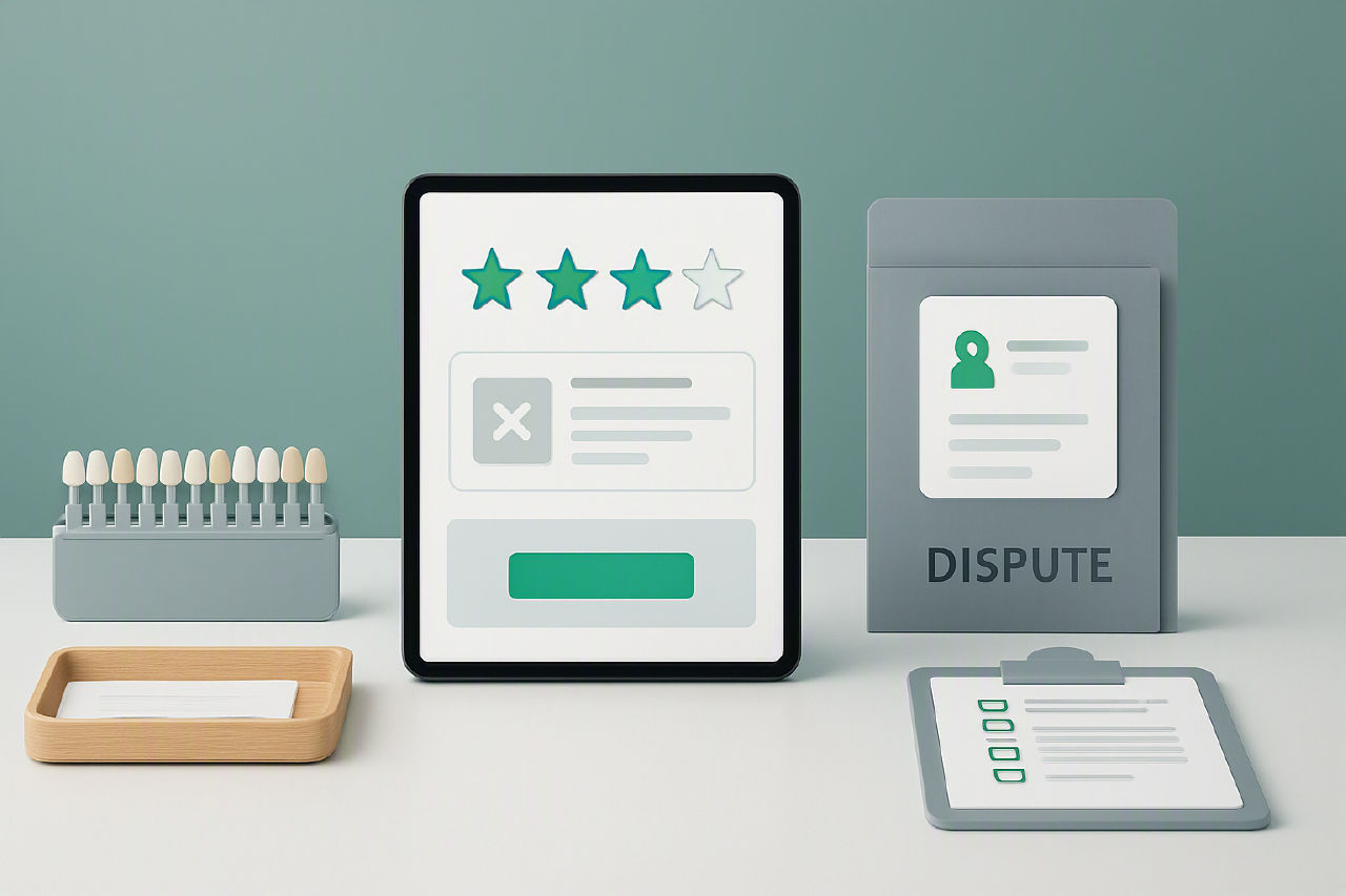 Dental reputation management without crossing a HIPAA line